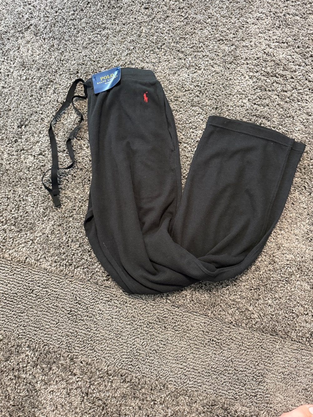 Polo by Ralph Lauren Black Jogger Pants with Red Pony Logo